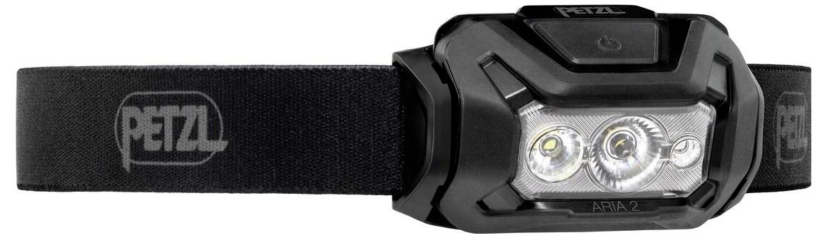 Petzl ARIA® 2 RGB Black LED Stirnlampe batteriebetrieben, Li-Ionen Akkus oder batteriebetrieben 450lm 100h E070BB00