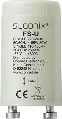 Sygonix Leuchtstoffröhren Starter 230 V/AC 65 W (max)