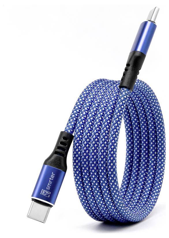 Smrter USB-Ladekabel USB-C® Stecker 1m Blau MAGNETO_C2C_BL_R