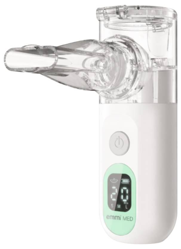 Tragbarer tragbarer Vernebler mit durchsichtigem Mundstück und digitaler Anzeige mit der Anzeige 