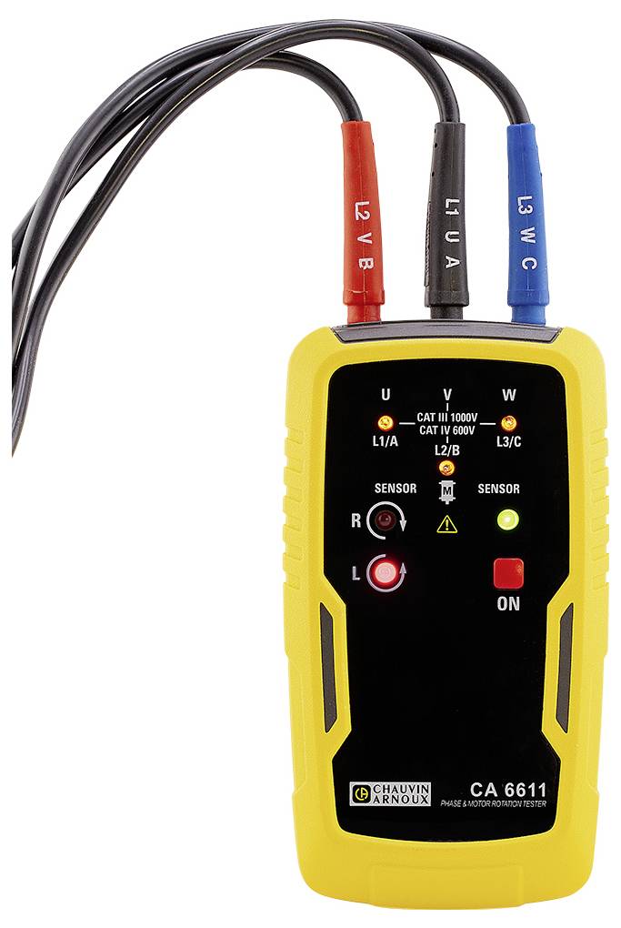 Chauvin Arnoux CA 6611 Phasen- und Drehfeldprüfer CAT III 1000 V, CAT IV 600 V LED
