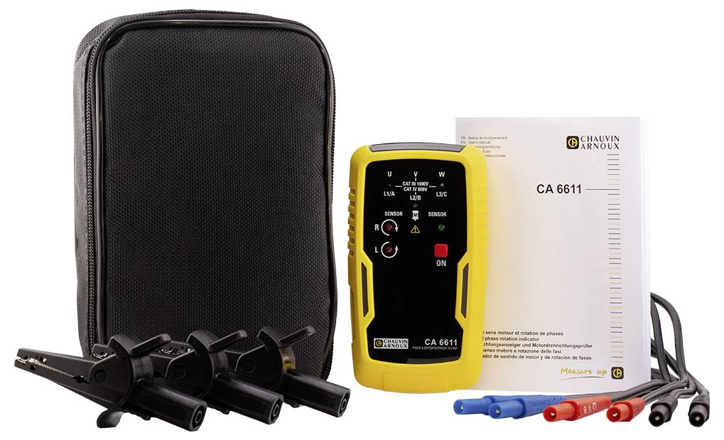 Chauvin Arnoux CA 6611 Phasen- und Drehfeldprüfer CAT III 1000 V, CAT IV 600 V LED
