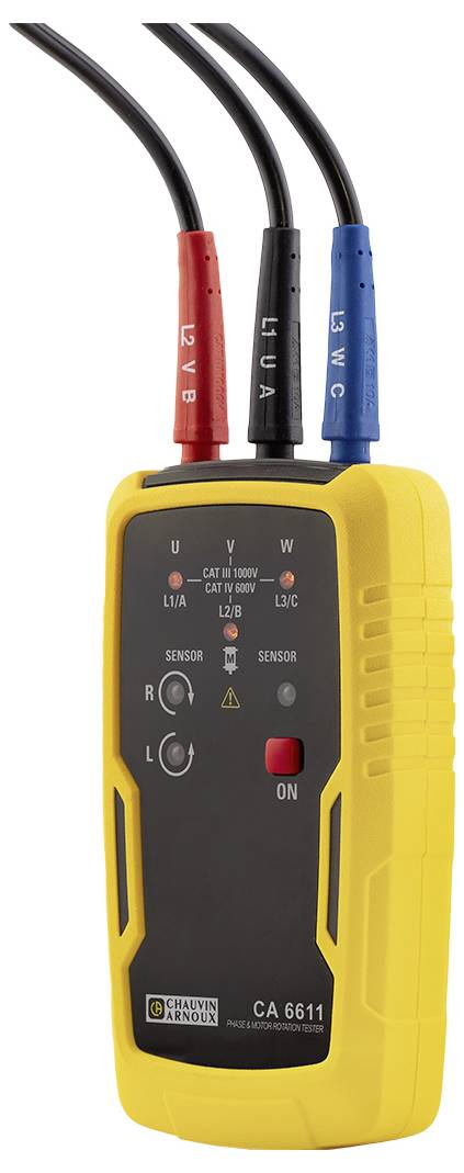 Chauvin Arnoux CA 6611 Phasen- und Drehfeldprüfer CAT III 1000 V, CAT IV 600 V LED
