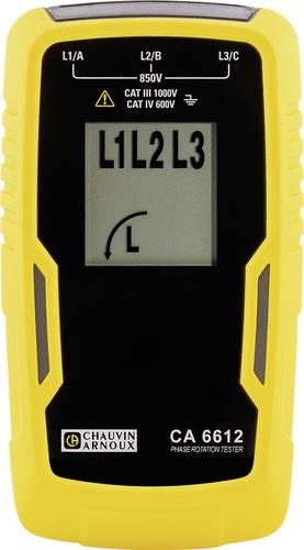 Chauvin Arnoux CA 6612 Phasen- und Drehfeldprüfer CAT III 1000 V, CAT IV 600 V LCD