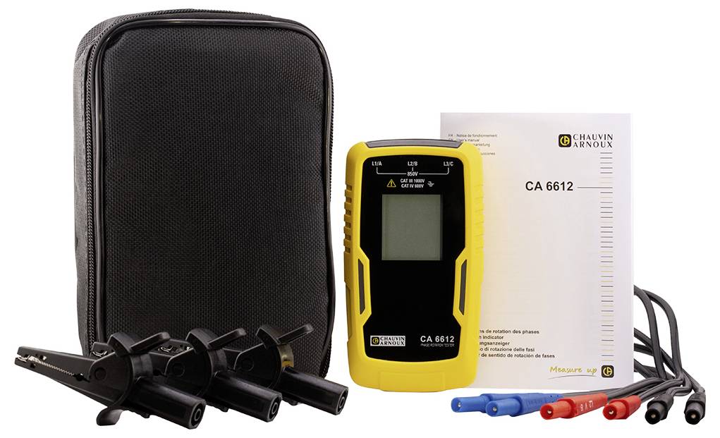 Chauvin Arnoux CA 6612 Phasen- und Drehfeldprüfer CAT III 1000 V, CAT IV 600 V LCD
