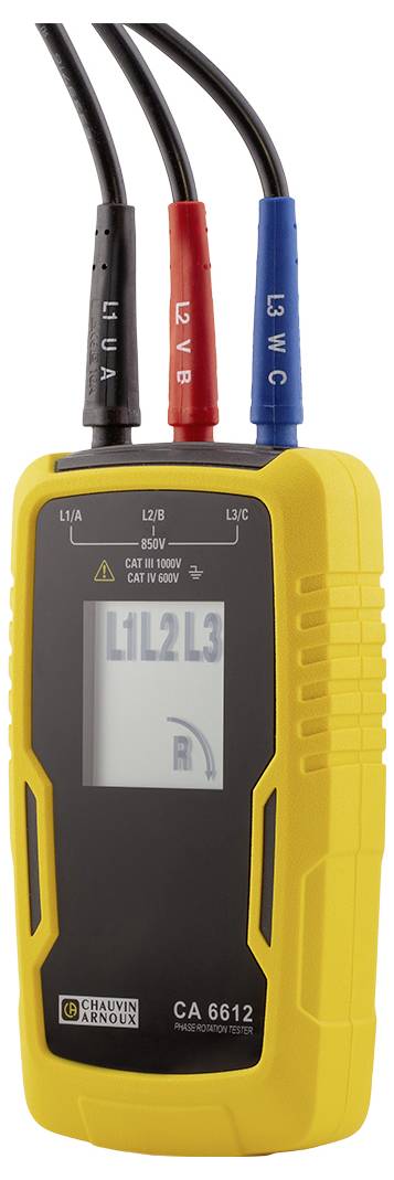 Chauvin Arnoux CA 6612 Phasen- und Drehfeldprüfer CAT III 1000 V, CAT IV 600 V LCD