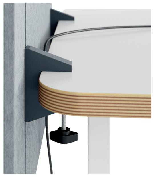 Leitz 61220085 Tischtrennwand Polyester Grau