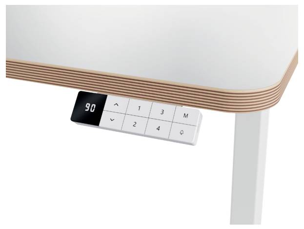 Unter-Schreibtisch-Bedienfeld mit der Anzeige „90