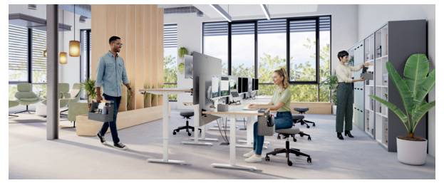 Leitz Sitz-/Steh-Schreibtisch Ergo Weiß 6773-00-01 max. Höhe: 118cm