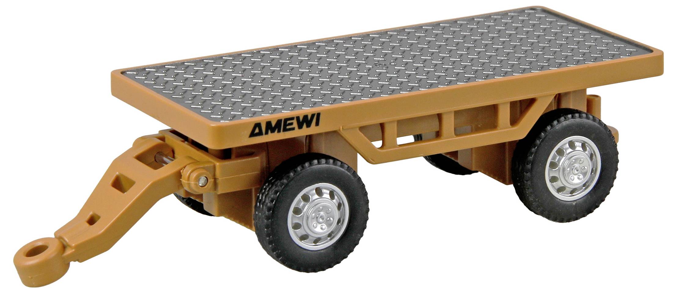 Amewi 22745 Baufahrzeug Modell MINI-Gabelstapler aus Metall, mit Anhänger, proportional 8-Kanal 1:64 RTR