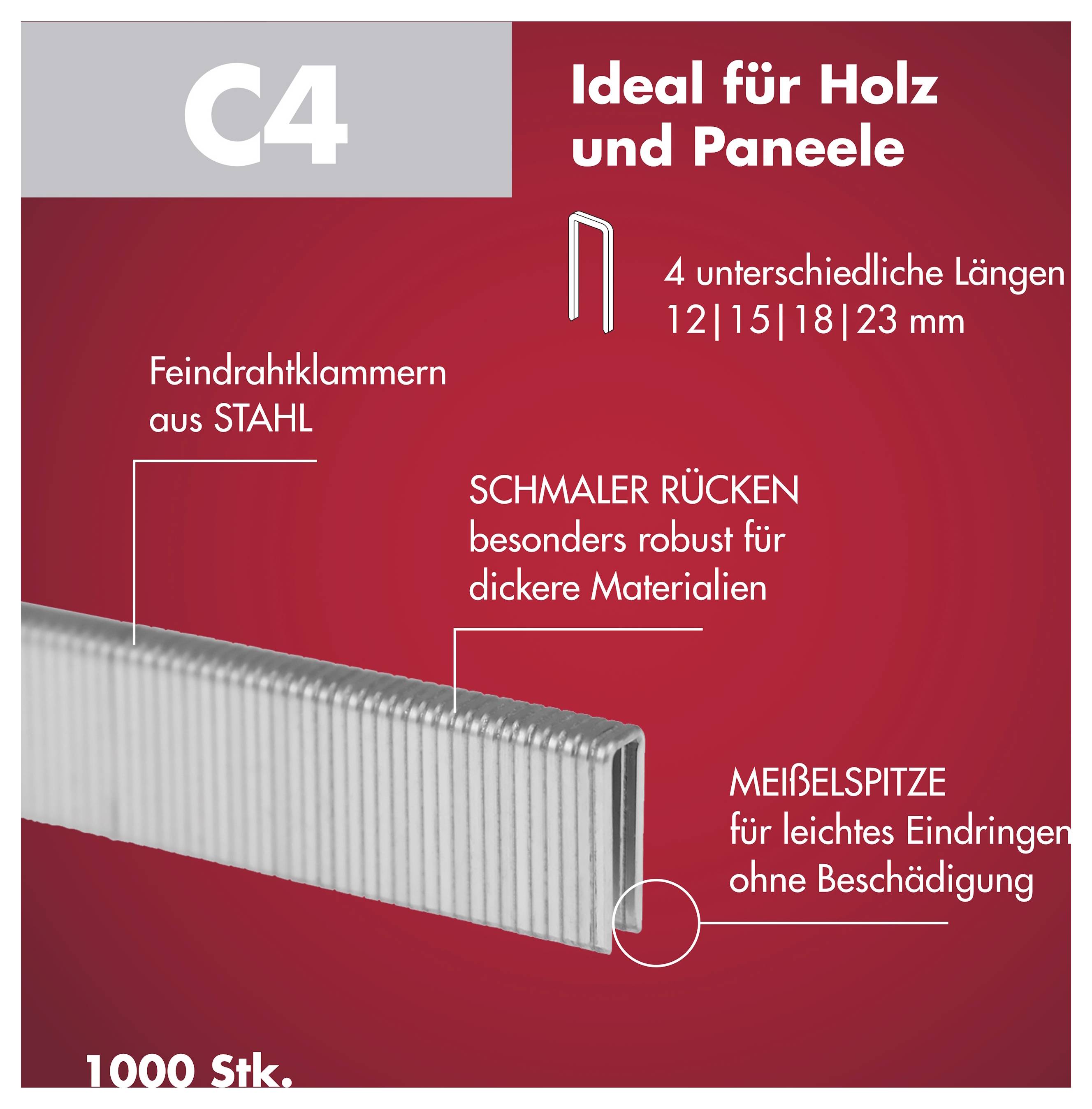 Arrow Tool Group 341826 Schmalrückenklammern 1000St.
