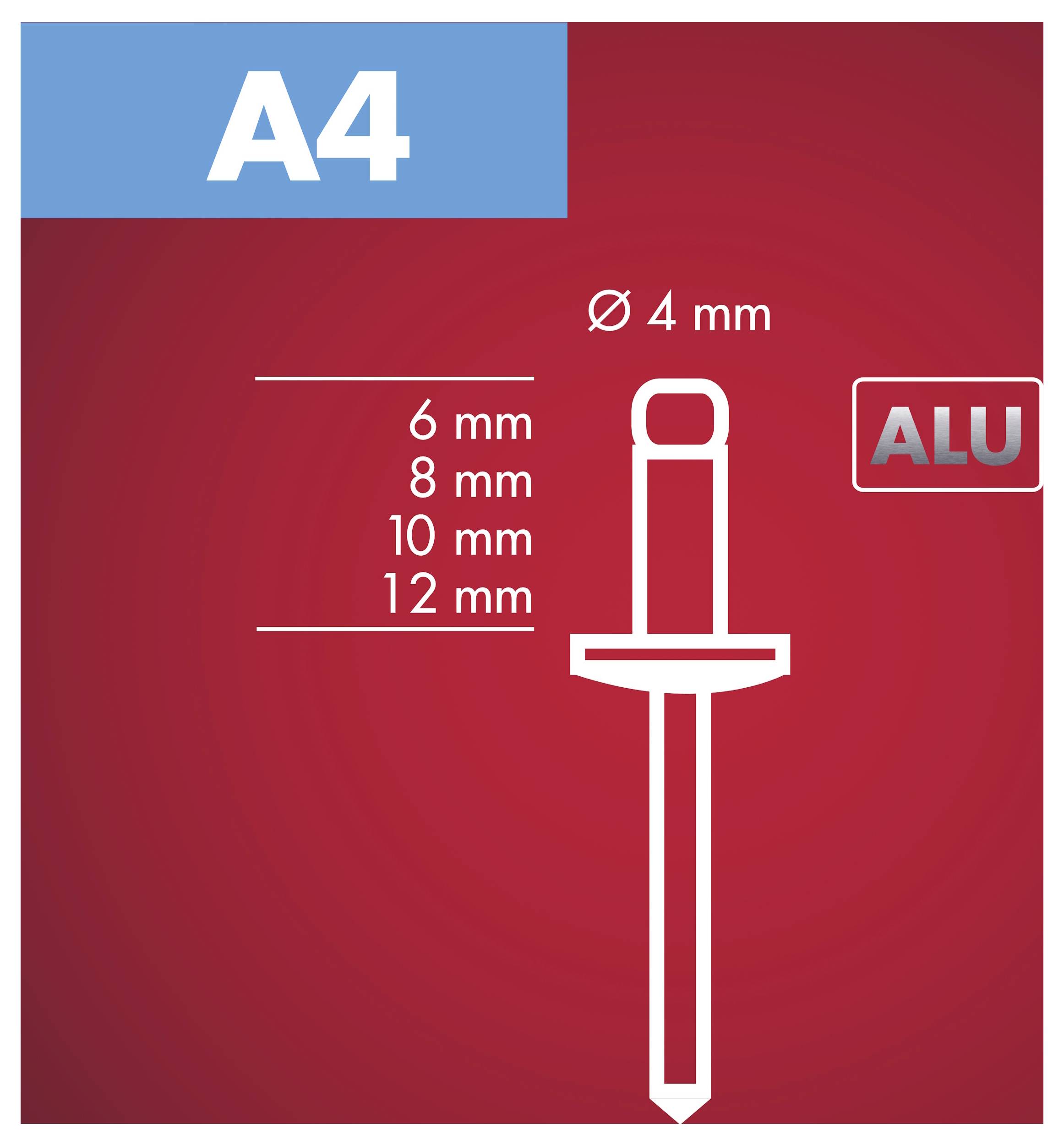 Arrow Tool Group 724117 Blindniete (Ø x L) 4mm x 8mm Aluminium RA 4 X 8 ALU 100ST 100St.