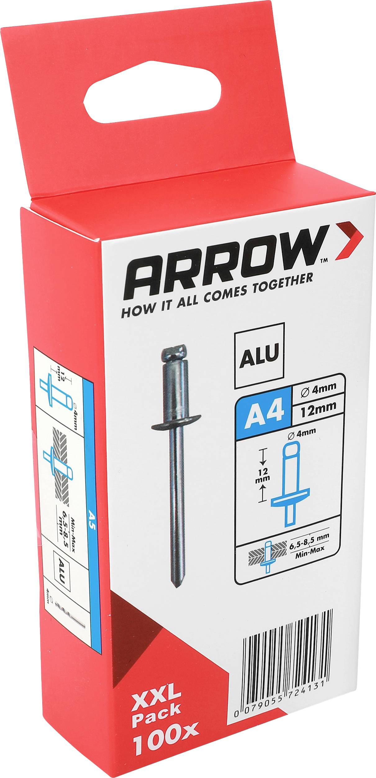 Red Arrow Aluminium-Blindniete Packung mit der Bezeichnung „ARROW