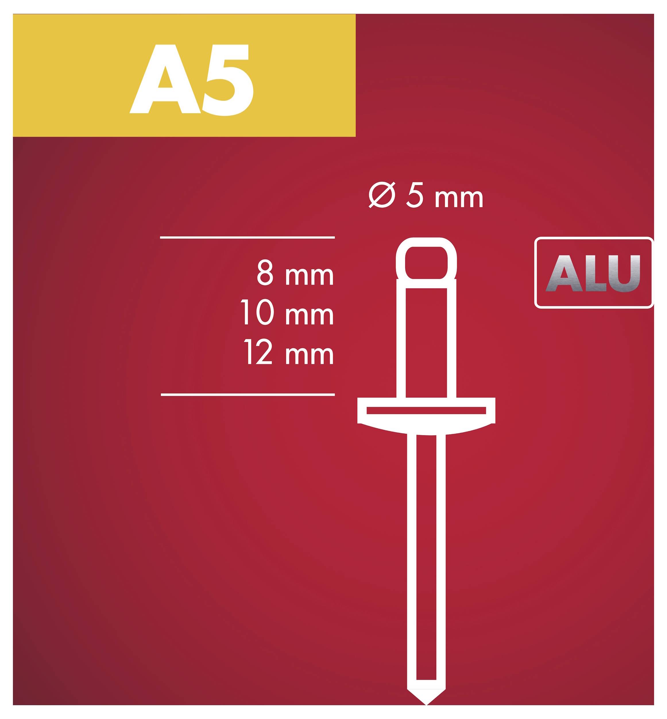 Arrow Tool Group 725138 Blindniete (Ø x L) 5mm x 12mm Aluminium RA 5 X 12 ALU 50ST 50St.