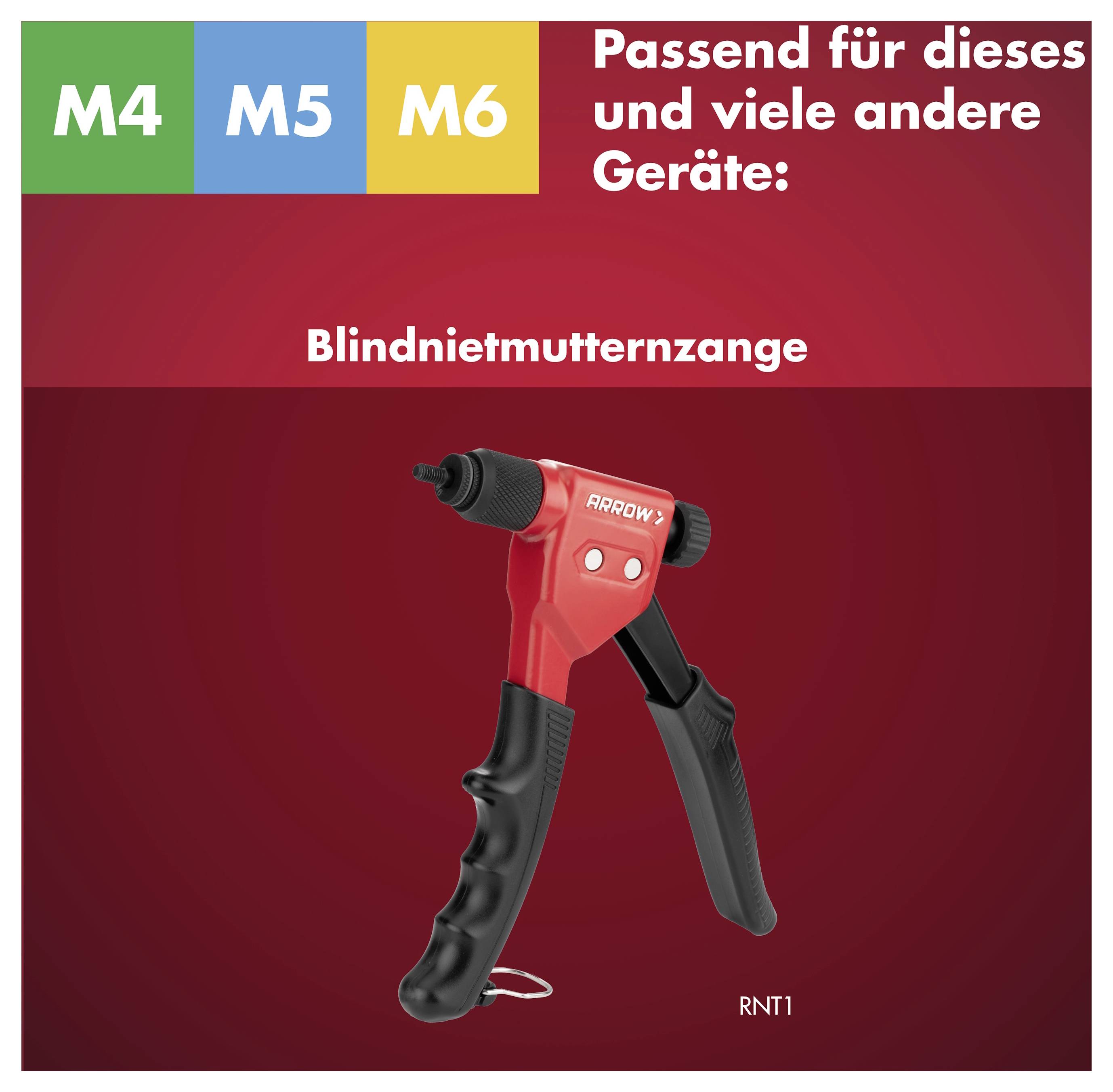 Arrow Tool Group 762621 Blindnietmutter (Ø x L) 9mm x 15mm M6 Aluminium RN M6 9 x 15 ALU 50ST 50St.
