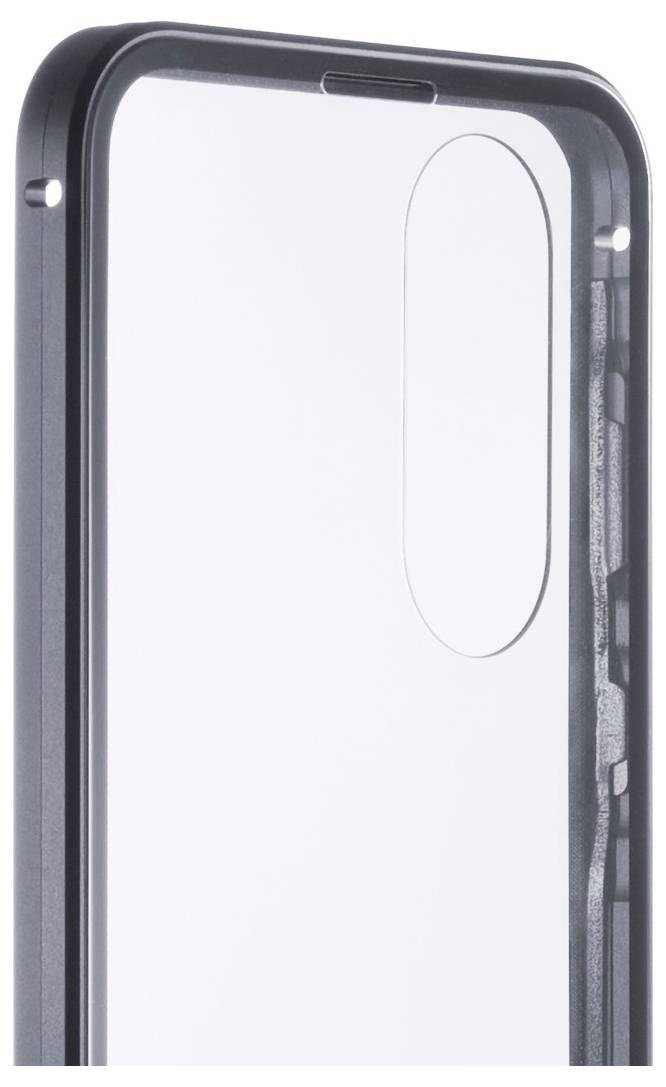 Nahaufnahme einer Smartphone-Schutzhülle mit großem weißem Rückenpanel und vertikalem Kameraausschnitt oben rechts.