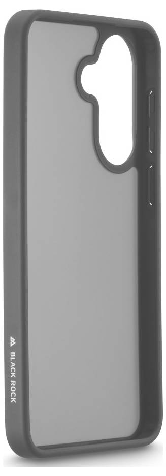 Graue strukturierte Smartphone-Folio-Hülle mit vertikalem Kamera-Ausschnitt und magnetischer Klappenverriegelung