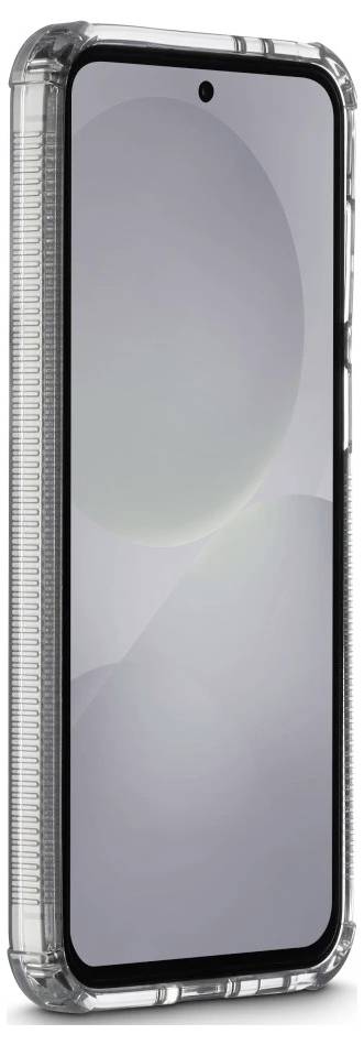 Blauer Smartphone-Case mit vertikalem Kameraausschnitt und Seitenriemen auf einfachem weißem Hintergrund