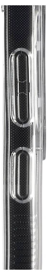 Nahaufnahme eines schwarzen strukturierten Metallstreifens mit zwei vertikal ausgerichteten ovalen Ausschnitten, umrandet von glänzenden silbernen Kanten.