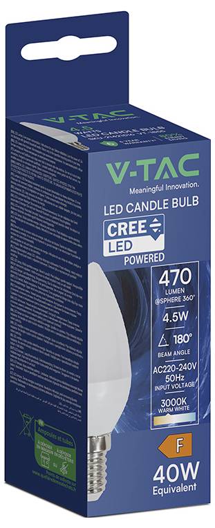 Weißer V-TAC LED-Flutlichtstrahler mit Montagebügel, gekennzeichnet mit „1 Meter Kabel
