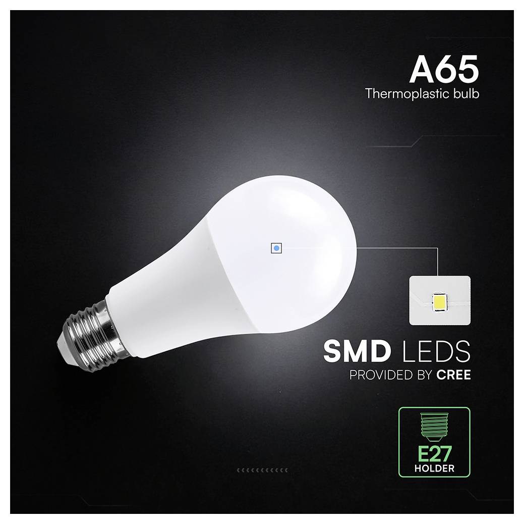V-TAC 2144536 LED EEK F (A - G) E27 15W = 100W
