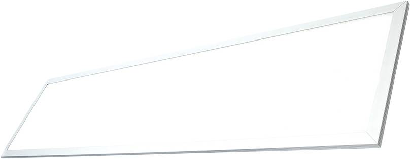 Leeres weißes rechteckiges Schild oder Displaypanel mit dünnem Silberrahmen, perspektivisch auf transparentem Hintergrund dargestellt.