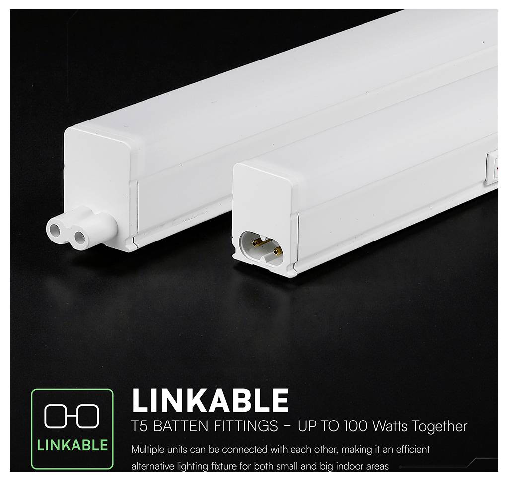 Werbegrafik für verstellbare LED-Beleuchtung, die warme, neutrale und blaue Farbtemperaturen mit den Texten „CCT ADJUSTABLE
