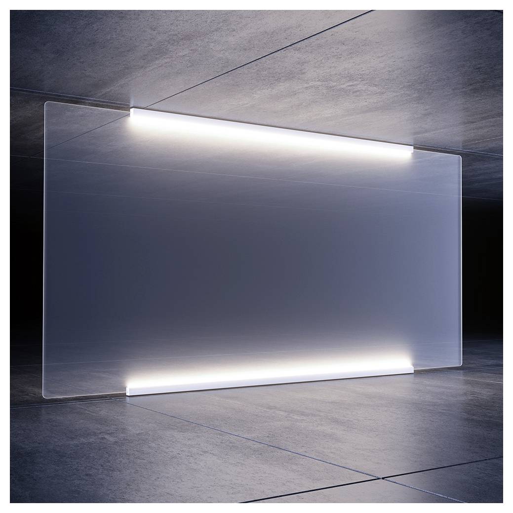 Weiße LED-Flutlichtpaneel mit Ständer, in Nahaufnahme gezeigt und beschriftet mit „SMD LEDS BEREITGESTELLT VON CREE