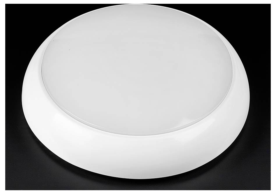 Eine hängende industrielle LED-Leuchte mit einem 90°-Abstrahlwinkel, mit einem Text, der angibt, dass sie für Lagerhäuser, Supermärkte, Werkstätten und Fabriken geeignet ist.