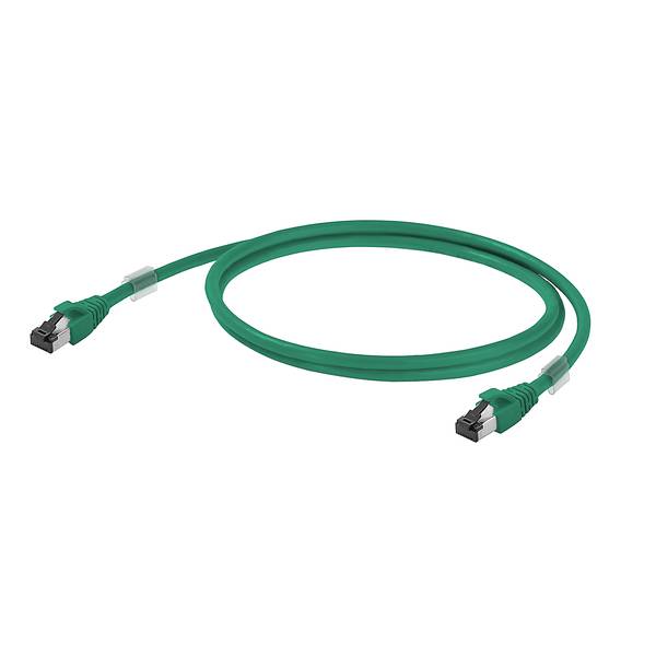 Weidmüller 1251590120 RJ45 Patchkabel S/FTP 12m Grün mit Knickschutztülle, Flammwidrig 1St.