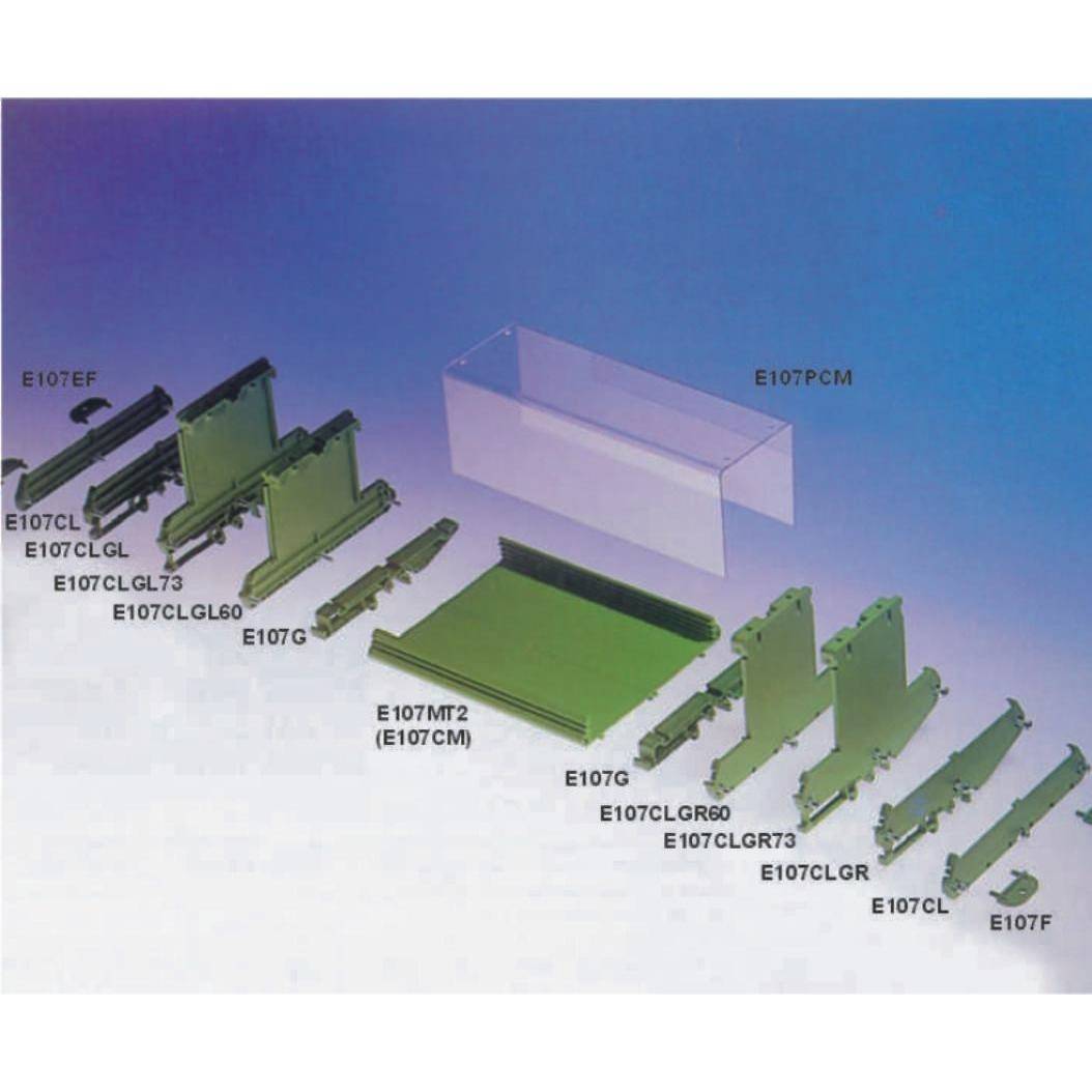 Euroclamp E-107G Hutschienen-Gehäuse 121.60 x 45.00 Grün
