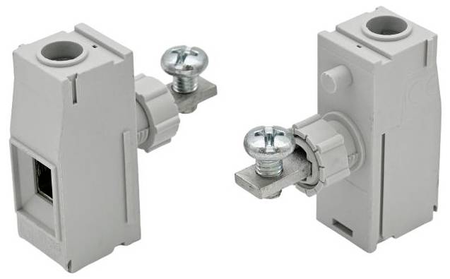 Euroclamp MPT2515 MPT2515-GY Durchgangsklemme flexibel: - starr: -25mm² Polzahl: 1 Grau