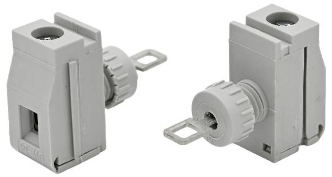 Euroclamp MPT410-D MPT410-D-GY Durchgangsklemme flexibel: - starr: -4mm² Polzahl: 1 Grau