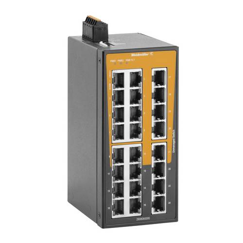 Weidmüller 2908060000 IE-SW-BLB-24-24TX Netzwerk Switch 10 / 100 MBit/s