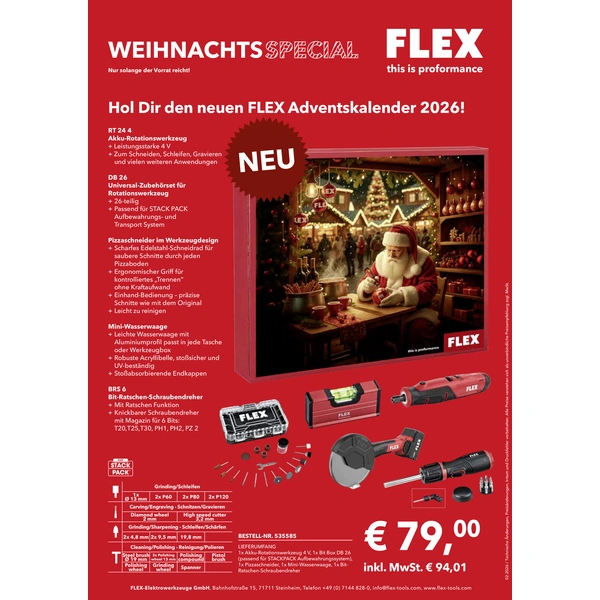 FLEX Werkzeug Adventskalender 2026 FLEX Werkzeug Adventskalender 2026