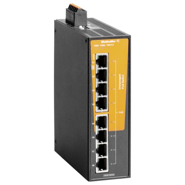 Weidmüller 2908230000 IE-SW-BLB-08-8GTPOE Netzwerk Switch 10 / 100 / 1000MBit/s