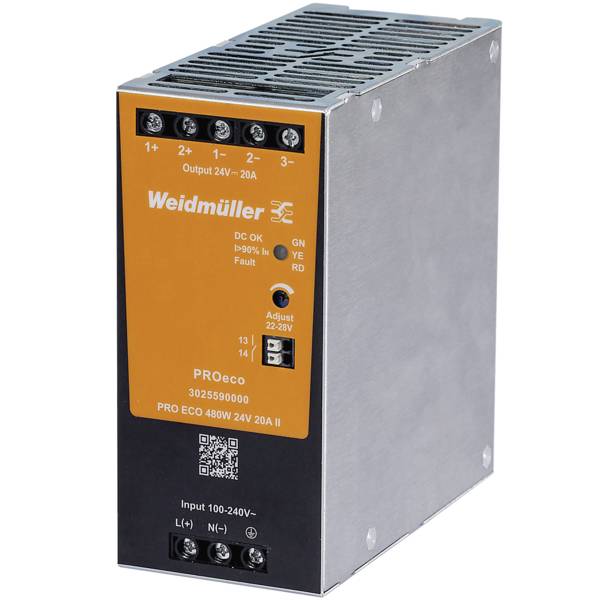 Weidmüller 3025590000 Stromversorgung 24V 20A 480W Inhalt 1St.
