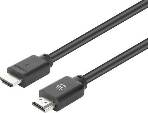 Manhattan HDMI Anschlusskabel HDMI-A Stecker, HDMI-A Stecker 3 m Schwarz 356664 4K UHD, PVC-Mantel