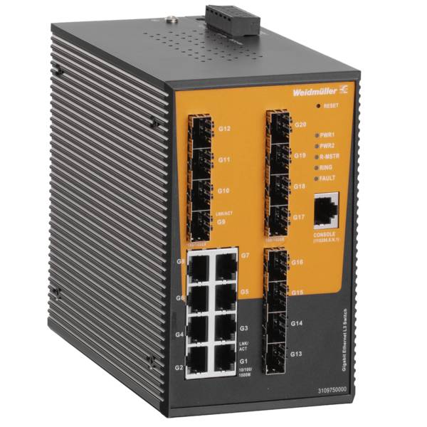 Weidmüller 3109750000 IE-SW-L3-AL20M-8GT-12GESFP Netzwerk Switch 10 / 100 / 1000MBit/s