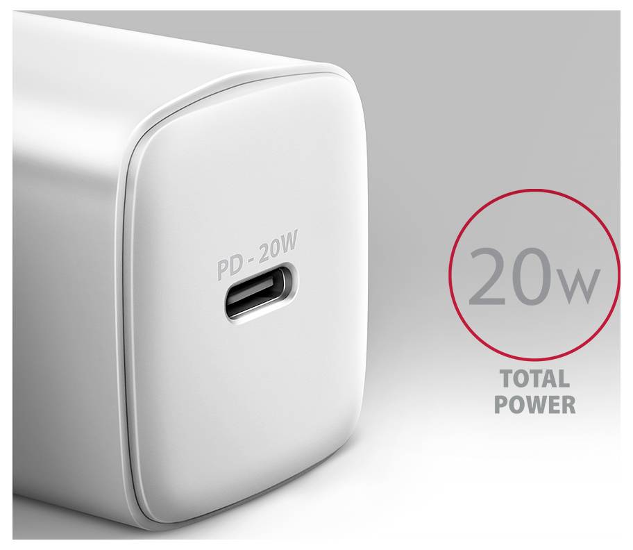 AXAGON USB Ladegerät 20W USB-C® Buchse (Power Delivery) QC 3.0, QC 4+, Quick Charge 4.0, Quick Charge 3.0, Smart IC, Adaptive