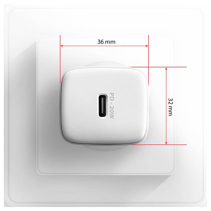 AXAGON USB Ladegerät 20W USB-C® Buchse (Power Delivery) QC 3.0, QC 4+, Quick Charge 4.0, Quick Charge 3.0, Smart IC, Adaptive
