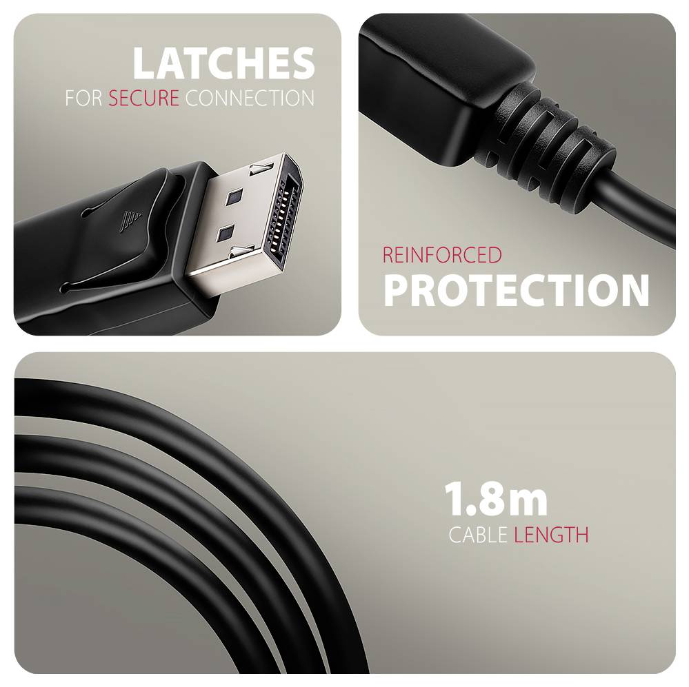 AXAGON RVD-HI20C2 HDMI / DisplayPort Adapter [1x HDMI-Stecker - 1x DisplayPort Stecker] Schwarz 1.8m