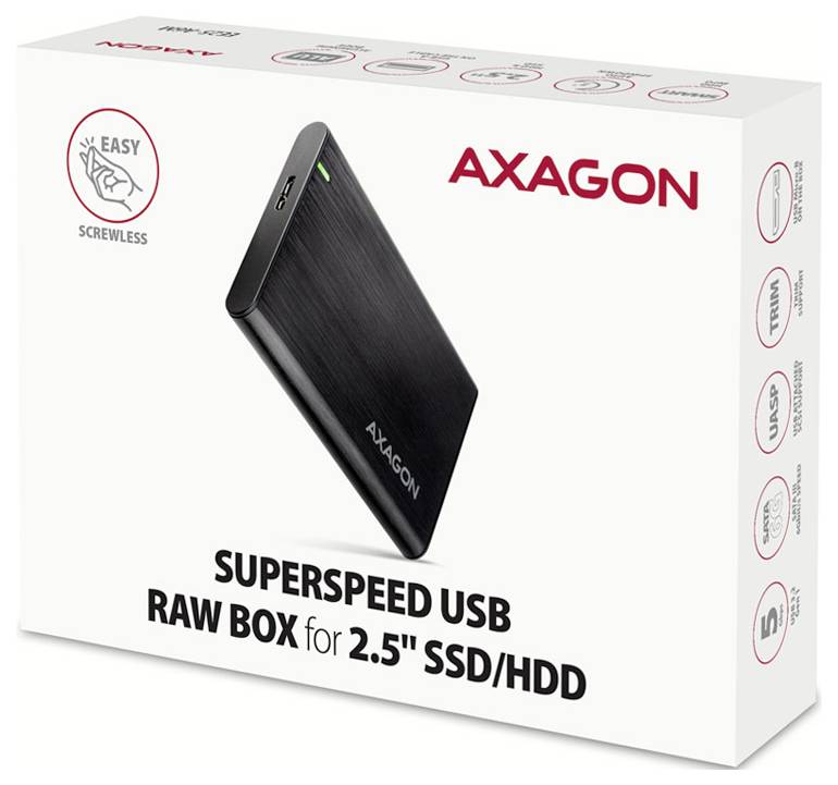 AXAGON EE25-A6M 6.35cm (2.5 Zoll)-Festplattengehäuse 2.5 Zoll Micro-USB B (USB 3.2 Gen 1)