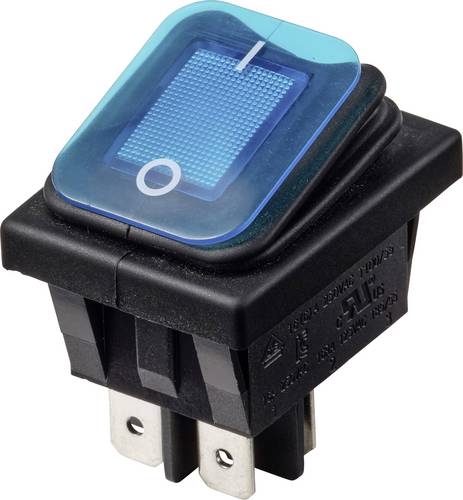 TRU COMPONENTS TC-14988616 Wippschalter 250 V 16 A 2 x Aus/Ein IP65 rastend