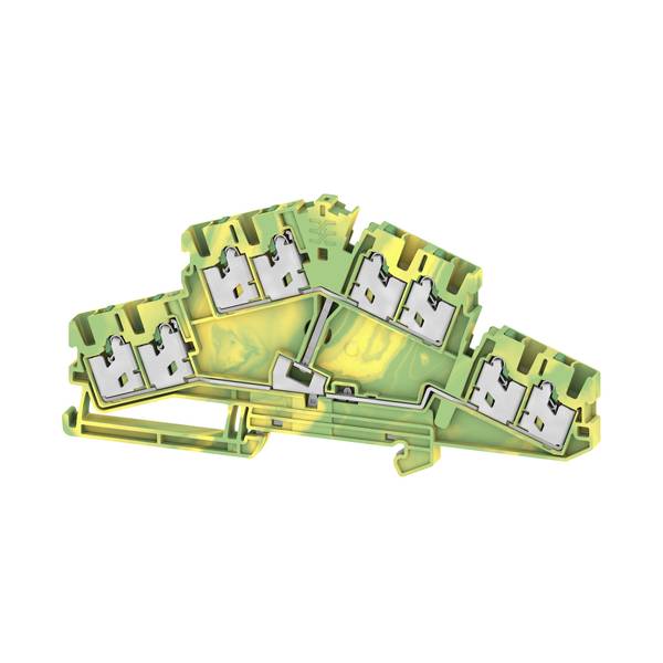 Weidmüller 3093160000 Doppelstock-Schutzleiterklemme Federklemme Grün-Gelb 50St.