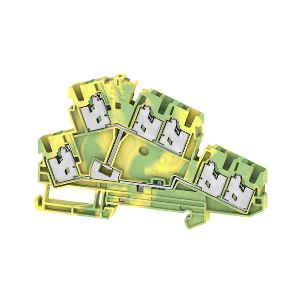 Weidmüller 3093250000 Doppelstock-Schutzleiterklemme Federklemme Grün-Gelb 50St.