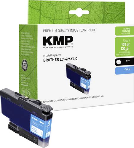 KMP Druckerpatrone ersetzt Brother LC426XLC Kompatibel Cyan 1550,4003
