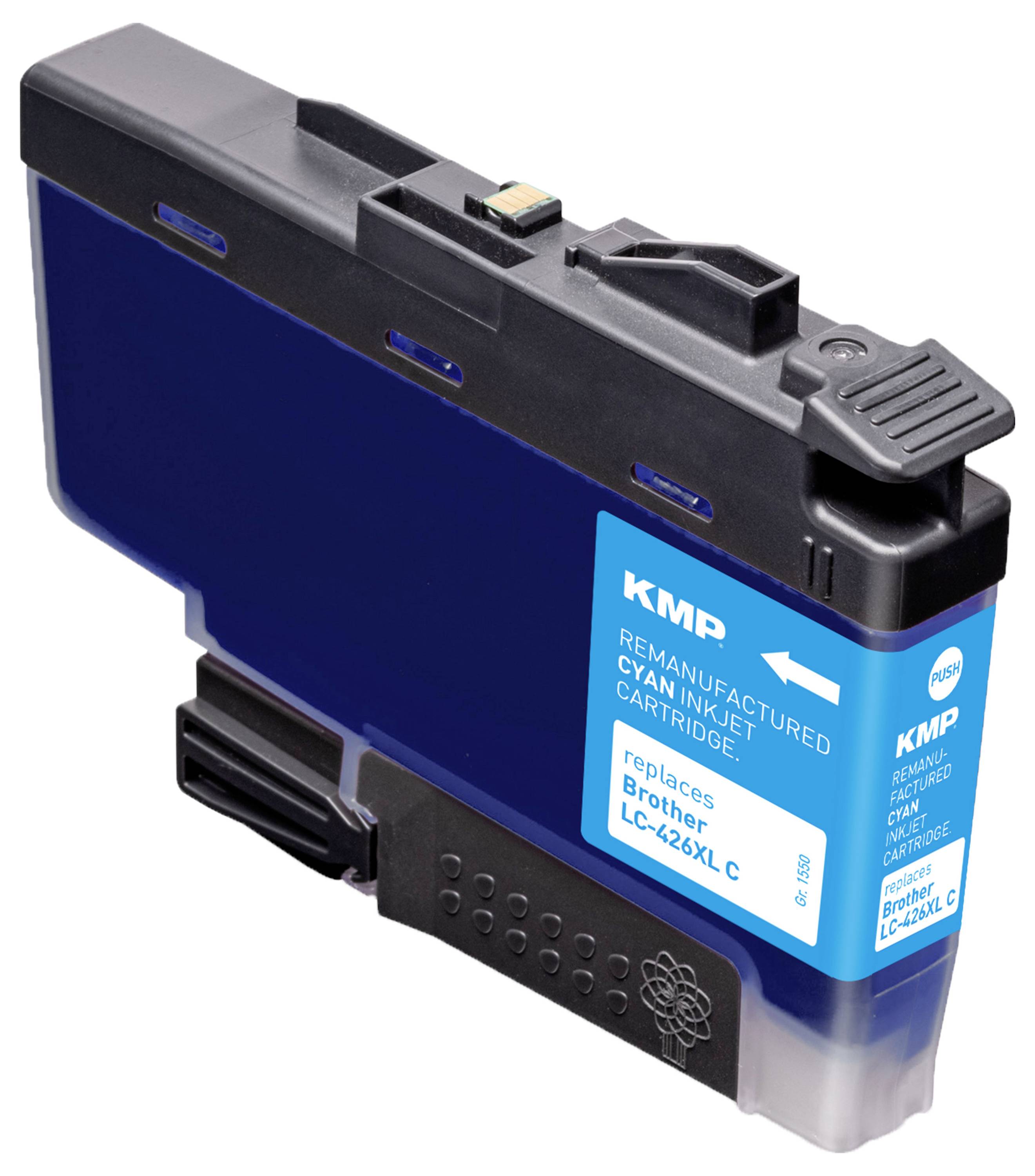 KMP Druckerpatrone ersetzt Brother LC426XLC Kompatibel Cyan 1550,4003