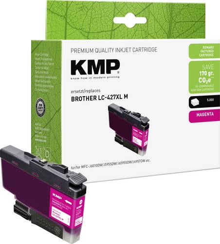 KMP Druckerpatrone ersetzt Brother LC427XLM Kompatibel Magenta 1551,4006
