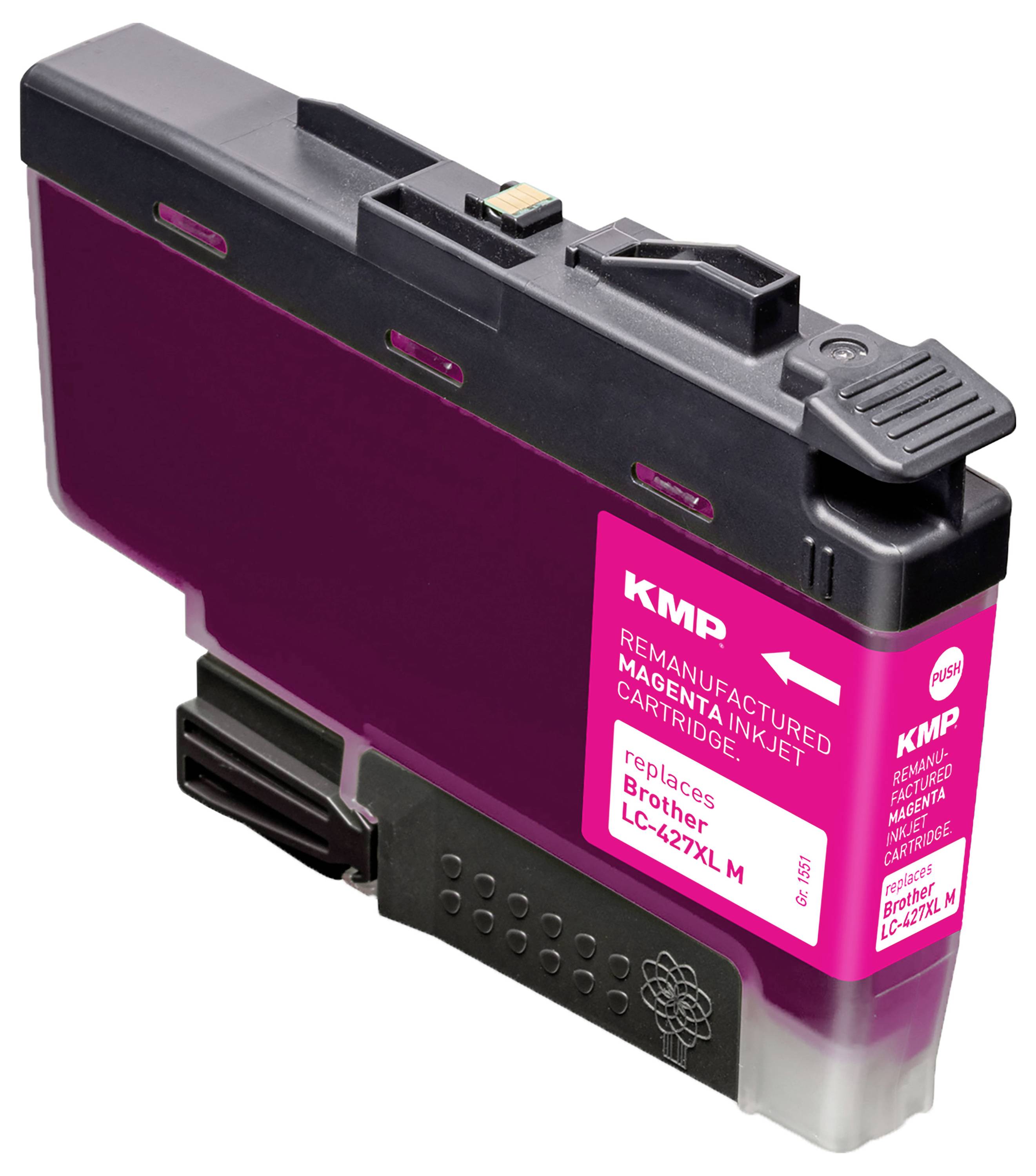 KMP Druckerpatrone ersetzt Brother LC427XLM Kompatibel Magenta 1551,4006